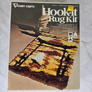 Vintage 70's Vogart Crafts Hook-it Rug Kit # 4318 Oriental Sunset Sealed Kit NWT